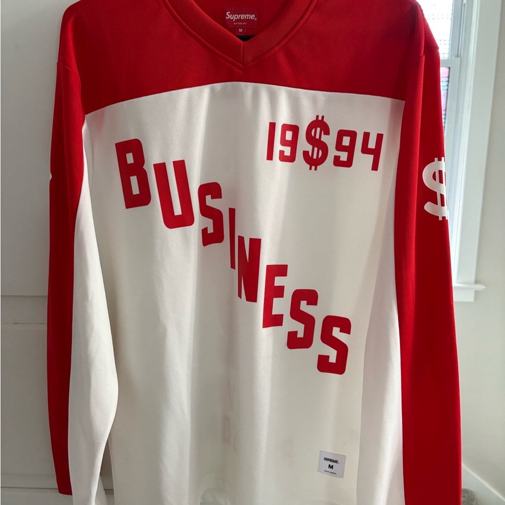 Supreme Red and White Hockey Jersey